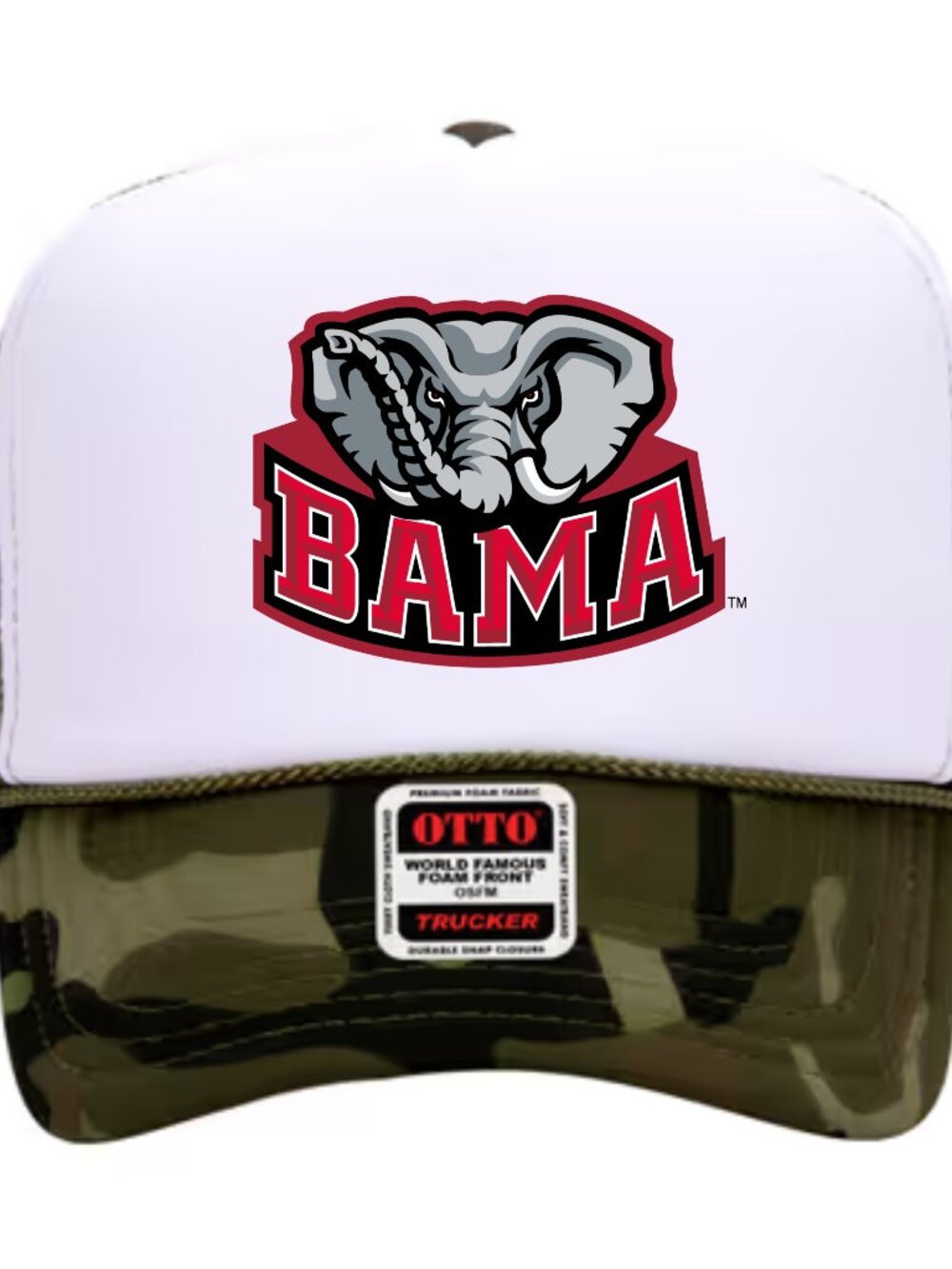 NEW - CAMO ALABAMA CRIMSON TIDE TRUCKER HAT